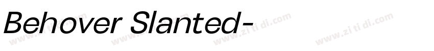 Behover Slanted字体转换